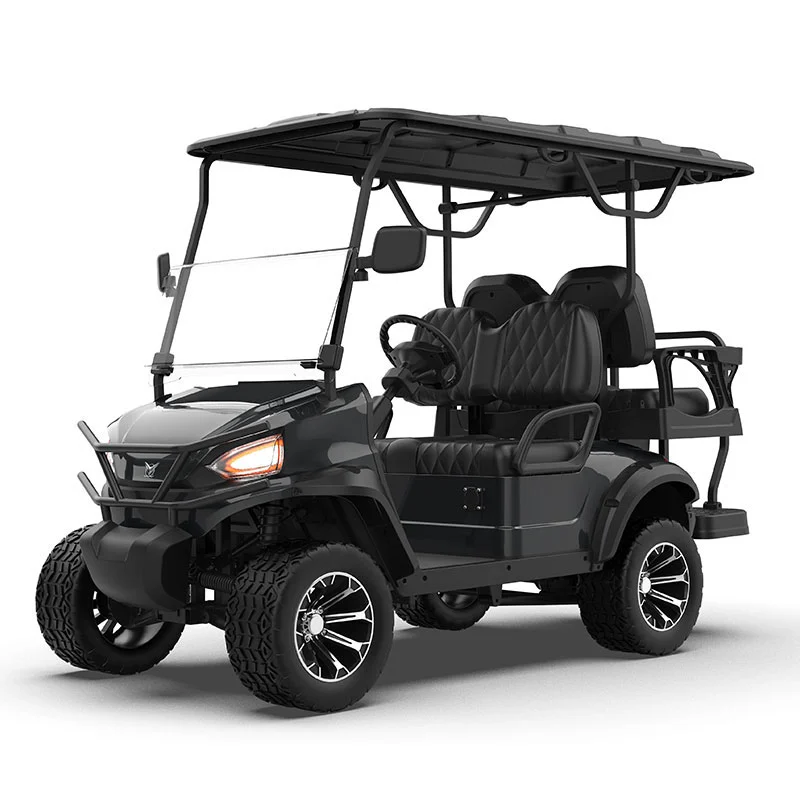 The Stylish Companion - Black Lifted Golf cart lounds