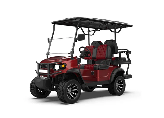 gfl 22 red seater electric lifted golf cart1