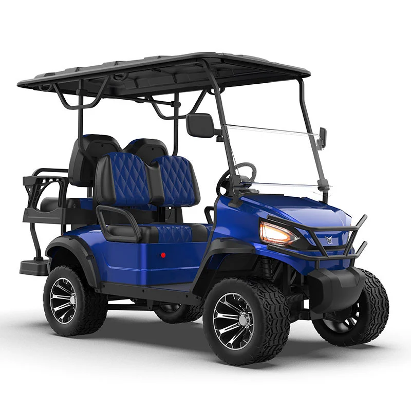 ggl 22 seater blue lifted golf cart6