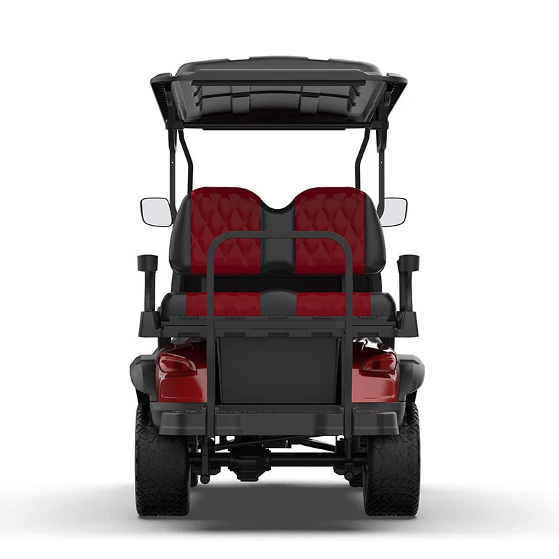 ggl 22 seater red lifted golf cart3