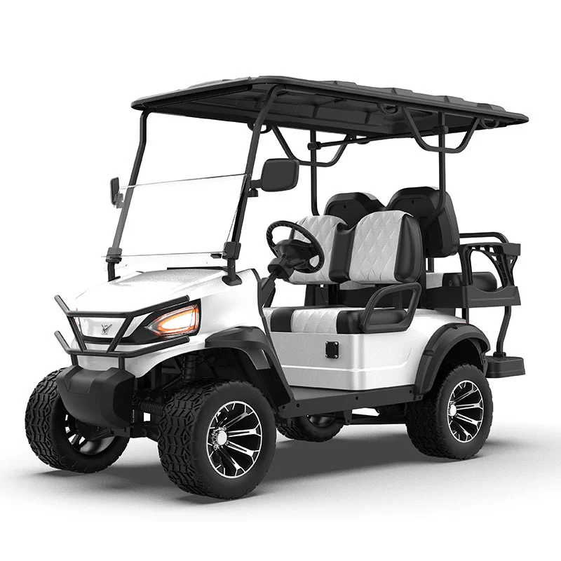 ggl 22 seater white lifted golf cart1
