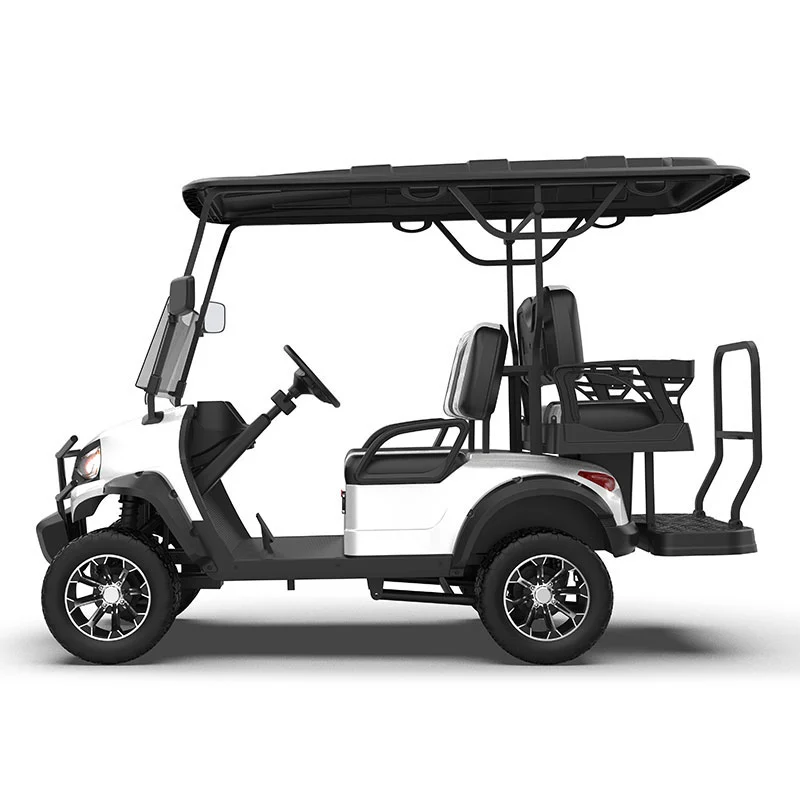ggl 22 seater white lifted golf cart4