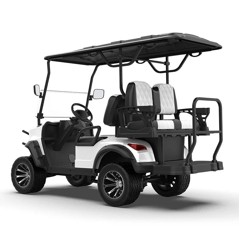 ggl 22 seater white lifted golf cart5