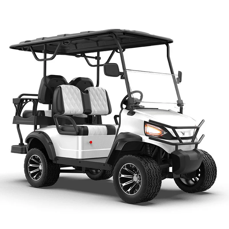 ggl 22 seater white lifted golf cart6