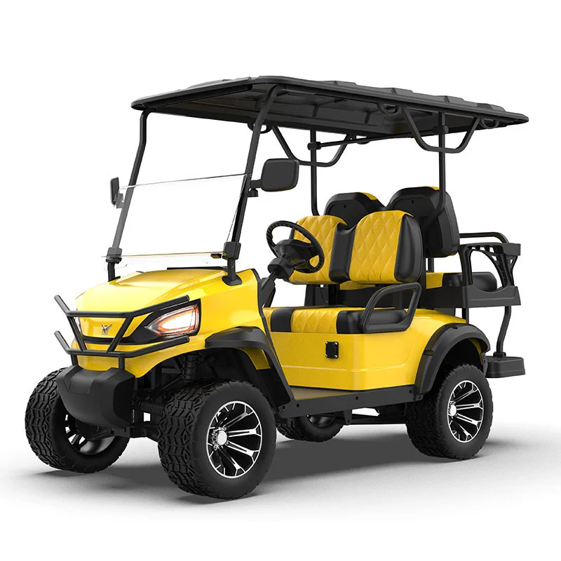 ggl 22 seater yellow lifted golf cart1