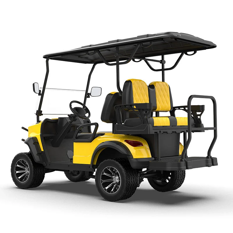ggl 22 seater yellow lifted golf cart5
