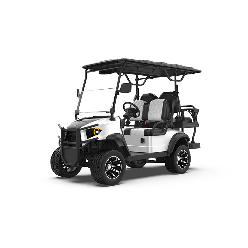GHL 2+2 Seater White Lifted Golf Cart