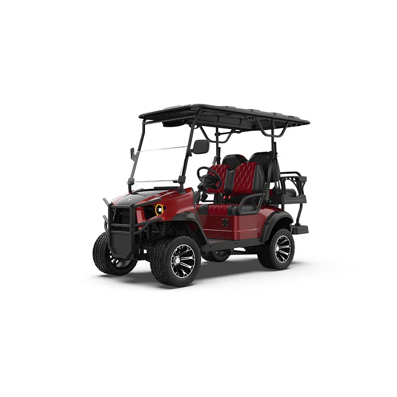 ghl 22 seater red lifted golf cart5