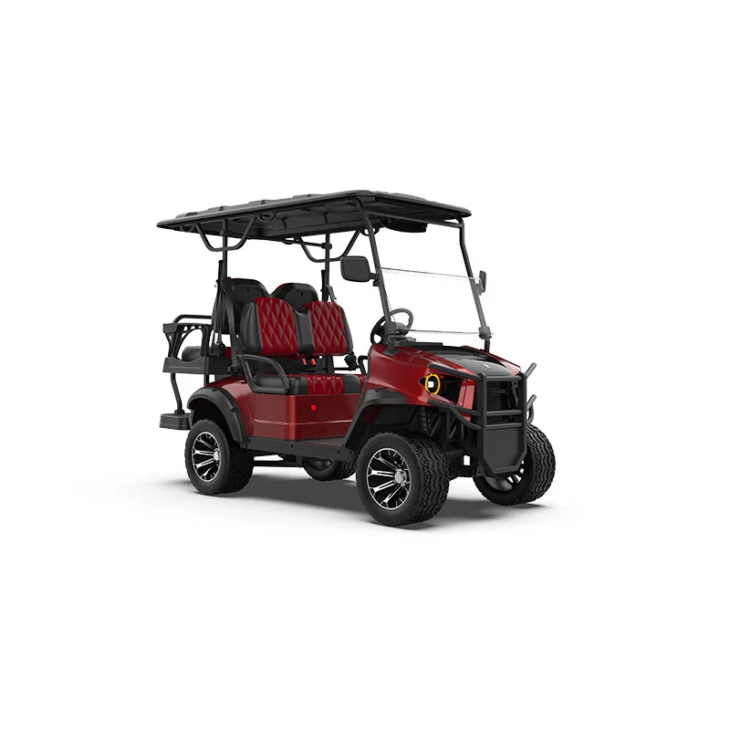 ghl 22 seater red lifted golf cart6
