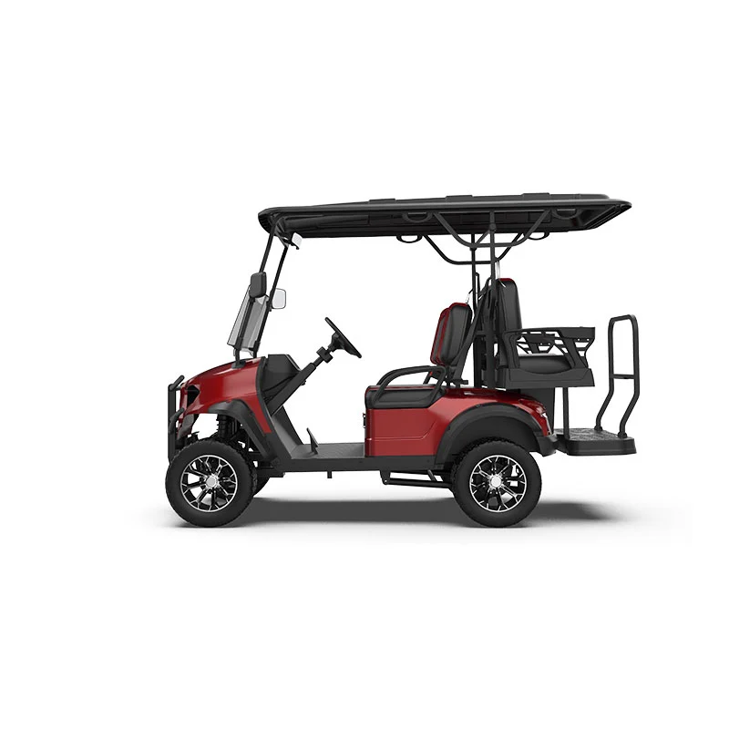 ghl 22 seater red lifted golf cart9