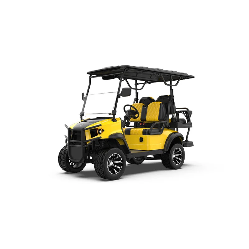 ghl 22 seater yellow lifted golf cart5