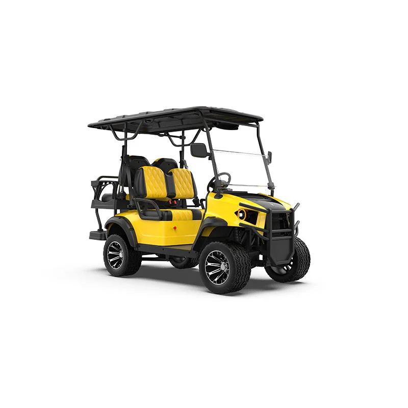 ghl 22 seater yellow lifted golf cart6