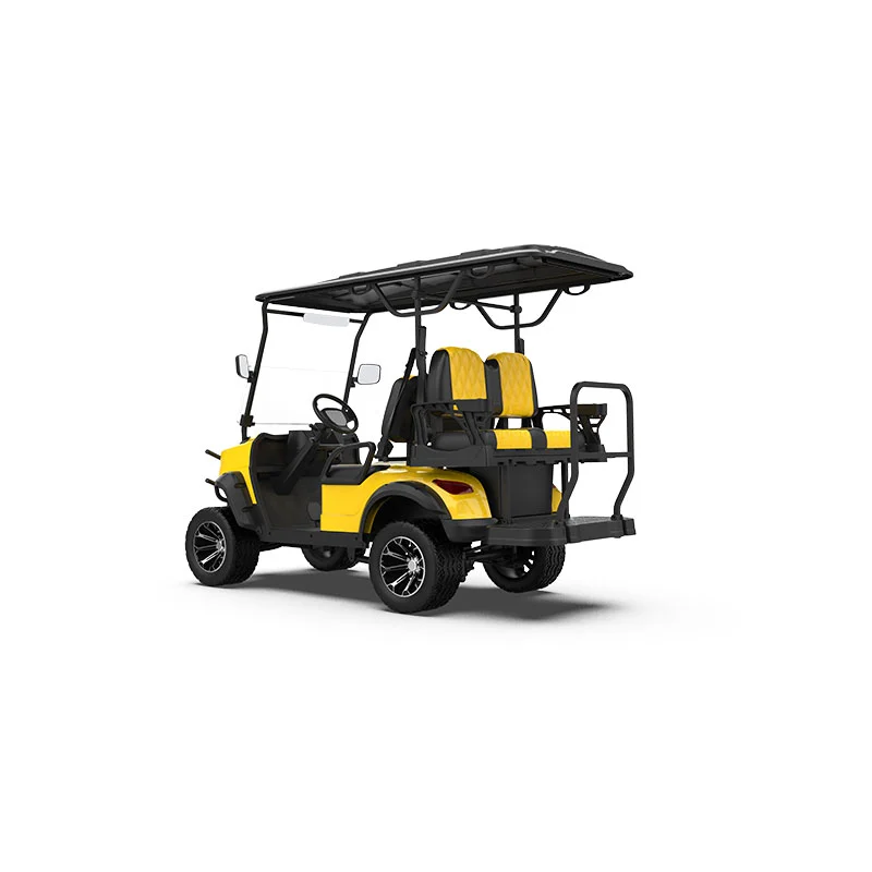 ghl 22 seater yellow lifted golf cart7