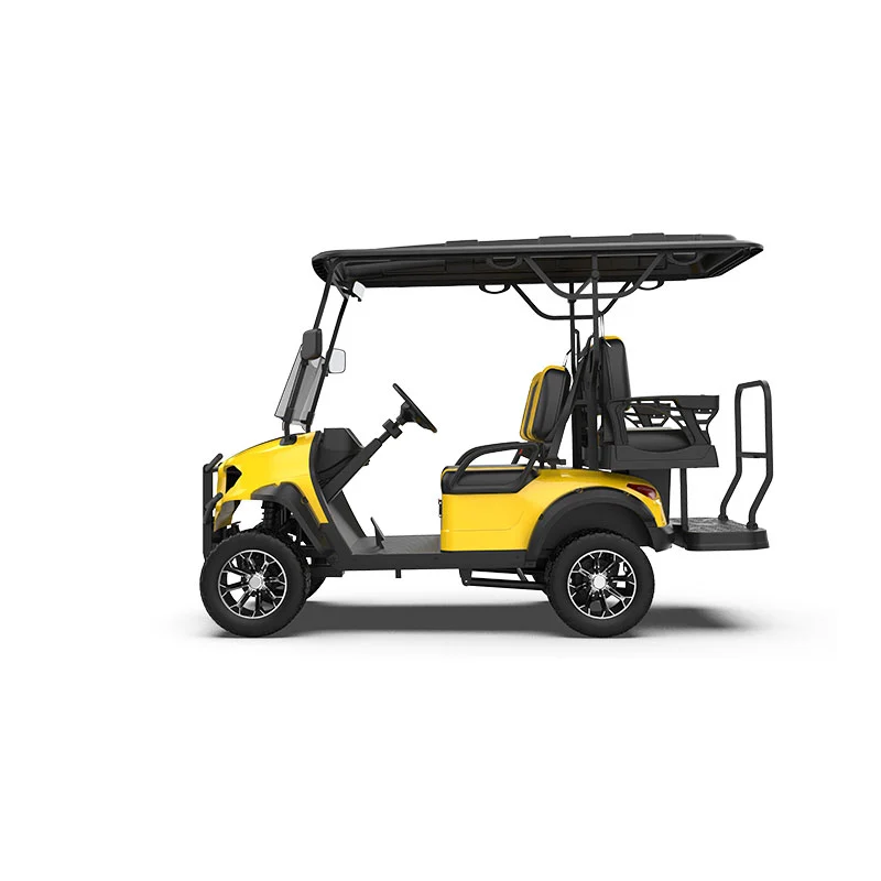 ghl 22 seater yellow lifted golf cart9