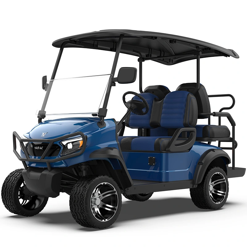 m series 22 lifted blue golf cart 1