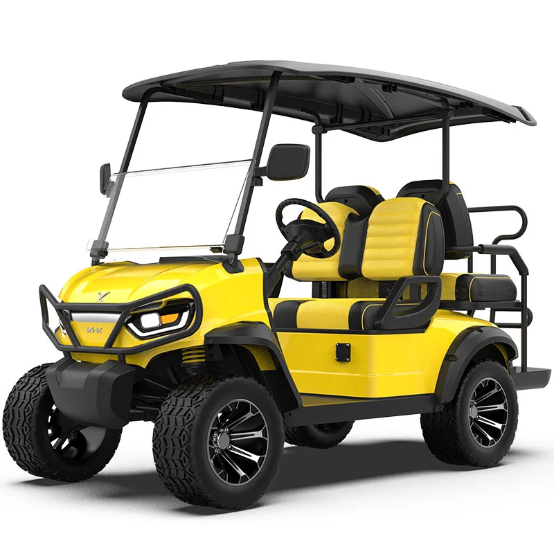 GQL 2 2 posti carrello da Golf sollevato giallo